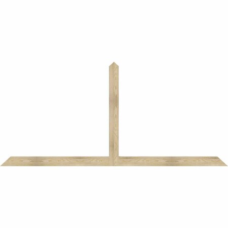 Ekena Millwork Portland Rough Sawn Timber Gable Bracket, Douglas Fir, 96"W x 44"H x 2"D x 4"F, 11/12 Pitch GBW096X44X0204POR00RDF